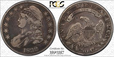 1832 50C O-122 VF25