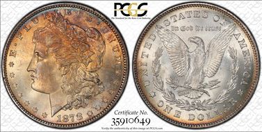 1878 7/8TF $1 Strong, VAM 37, 7/4 MS66