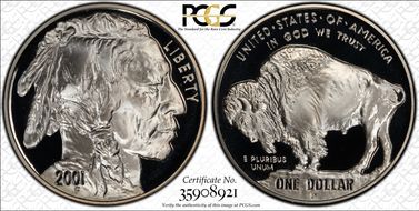2001-P $1 Buffalo PR69DCAM