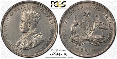 1919-M Florin AU55