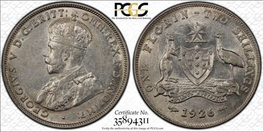 1926(m & sy) Florin AU55
