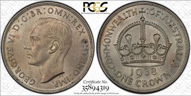 1938 Crown KM-34  Ag MS61