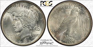 1922 $1 VAM 2E Wing Break MS63