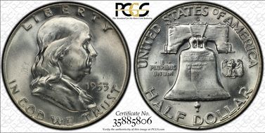 1953-D 50C MS65FBL