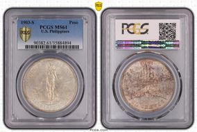 1903-S Peso KM-168  Ag MS61