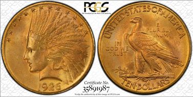 1926 $10 MS63+