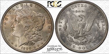 1890 $1 MS64