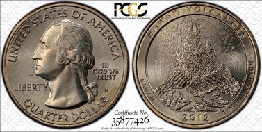 2012-S 25C Hawaii Volcanoes NP MS65