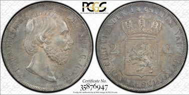 1869 2 1/2 G KM-82  Ag MS63