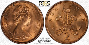 1975 2p S-C1 New Pence MS63RD