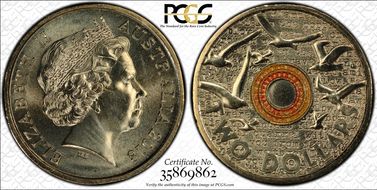 2018 $2 In Flanders Fields Colorized 30th Ann. $2 Coin MS66