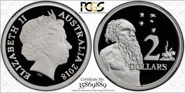 2018 $2 Silver PR70DCAM