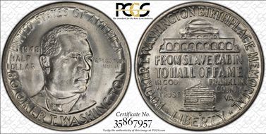 1948-D 50C Booker T. Washington MS66