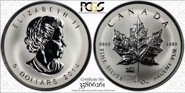 2014 $5 ML ANA Chicago Privy Reverse PR PR68