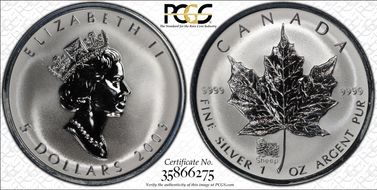 2003 $5 ML Sheep SP65