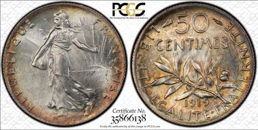 1919 50C Gad-420 F-190 MS65