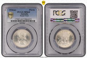1963(m) Florin KM-60  Ag MS66