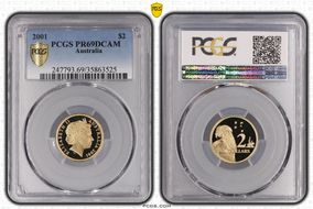 2001 $2 PR69DCAM