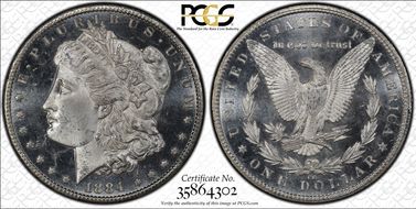 1884-CC $1 MS64+ DMPL
