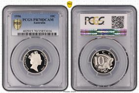 1996 10C PR70DCAM