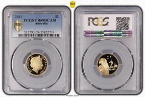 2011 $2 PR69DCAM