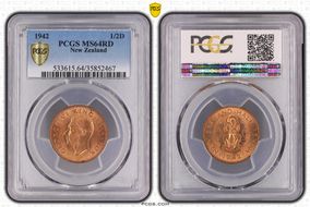 1942 1/2D MS64RD