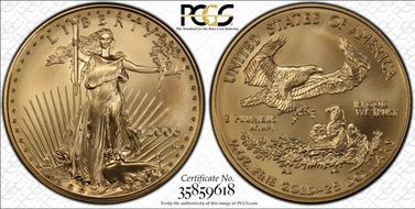 2006-W $25 Burnished Gold Eagle SP69