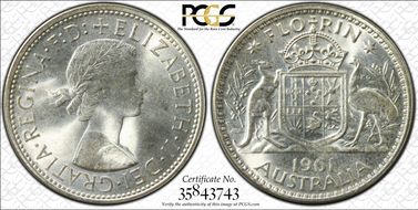 1961(m) Florin MS66