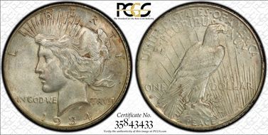 1934-D $1 MS62