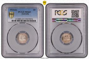 1923(m) 3D KM-24  Ag MS65