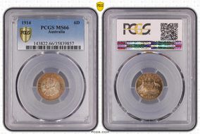 1914 6D KM-25  Ag MS66