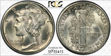 1931-D 10C DDO, FS-101 MS64FB