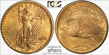 1914-S $20 MS66
