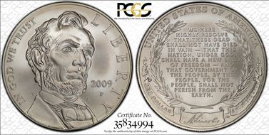 2009-P $1 Abraham Lincoln MS70