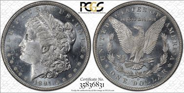 1891-O $1 MS64PL