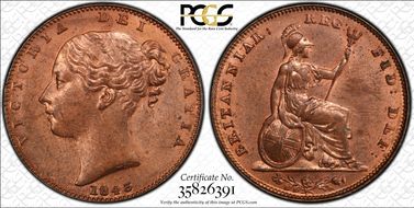 1843 1/4D S-3950 MS63RB