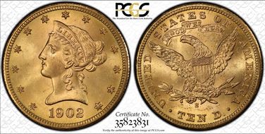 1902-S $10 MS64