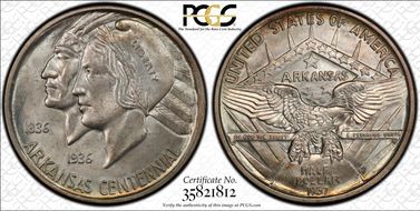 1937-D 50C Arkansas MS66+