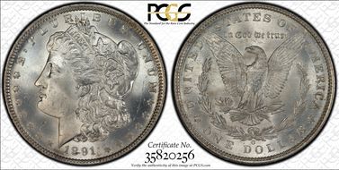 1891-O $1 MS65+