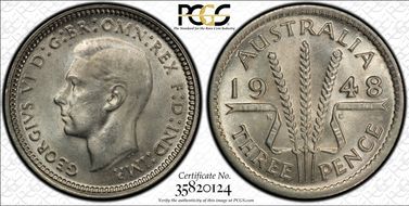 1948(m) 3D KM-37a  Ag MS64