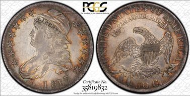 1817 50C O-106a Single Leaf XF45