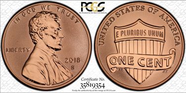 2018-S 1C Reverse Proof 50th Anniversary Set First Strike PR69RD