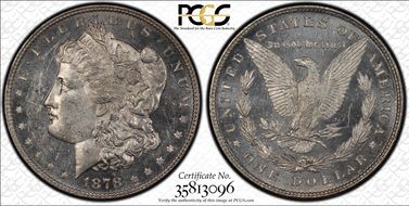 1878 8TF $1 VAM 14.12 Eye Dots MS63DMPL