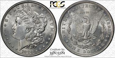 1880-O $1 AU58