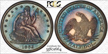 1863 50C PR64