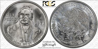 1977-Mo 100 P Low 77 KM-483.1 MS67+ 