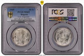 1949 50 Fr Coin Alignment MS65