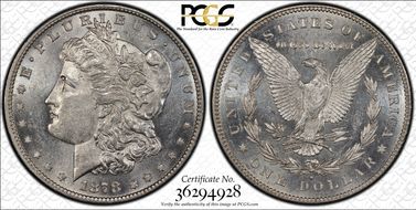 1878-S $1 VAM 26 Long Arrow Shaft AU58