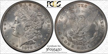 1878 7TF $1 Reverse of 1878 MS62