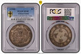 (1908)34 $1 LM-465 Cld. Conn. XF40